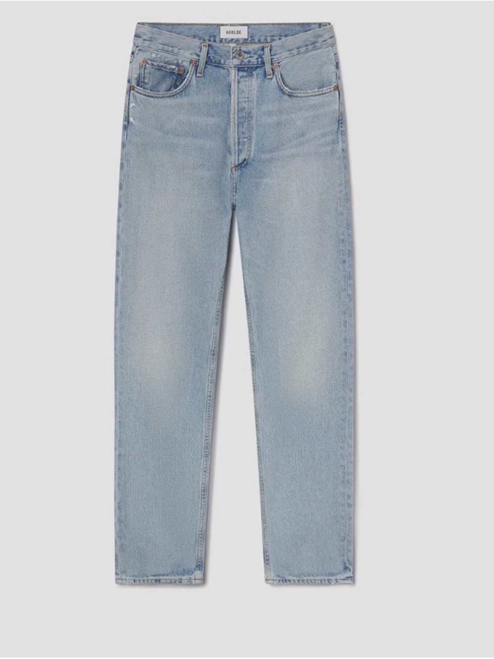 Agolde 90'S PINCH WAIST HIGH RISE STRAIGHT Pale Blue Straight-Leg Jeans